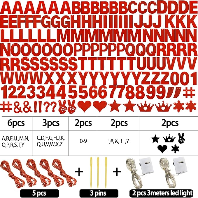 167Pcs DIY Glitter Customizable Banner Kit Happy Birthday Custom Letter Banners - Image 4