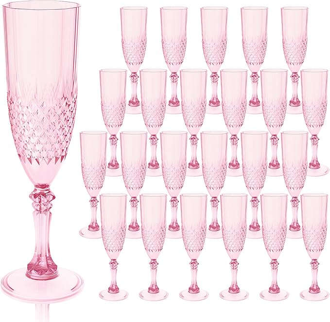 Plastic Champagne Flutes, for Weddings Bachelor Parties Toasting and Events by LEYIQUCHAMPAGNEWINEGLASSES