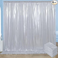 30x10 ft Wrinkle Free Silver Sequin Backdrop Curtain by ENJOYYOURPARTY