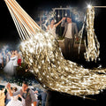 100 Pcs Lighted Wedding Wands LED Tinsel Wands Light up Streamers Sparklers by Simgoing