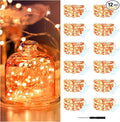 12 Pack Fairy Lights Battery Operated String Lights，7FT 20LED Waterproof Silver by Bexdir