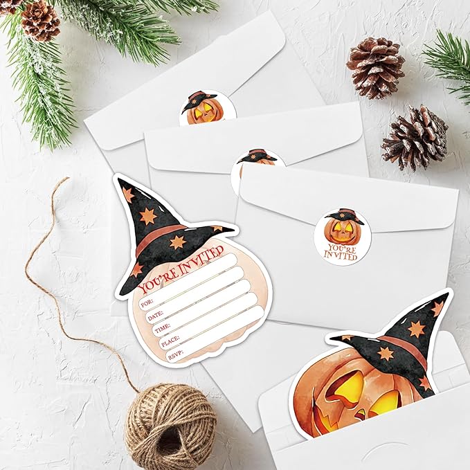 REWIDPARTY 15 Sets Halloween Invitations - Image 6