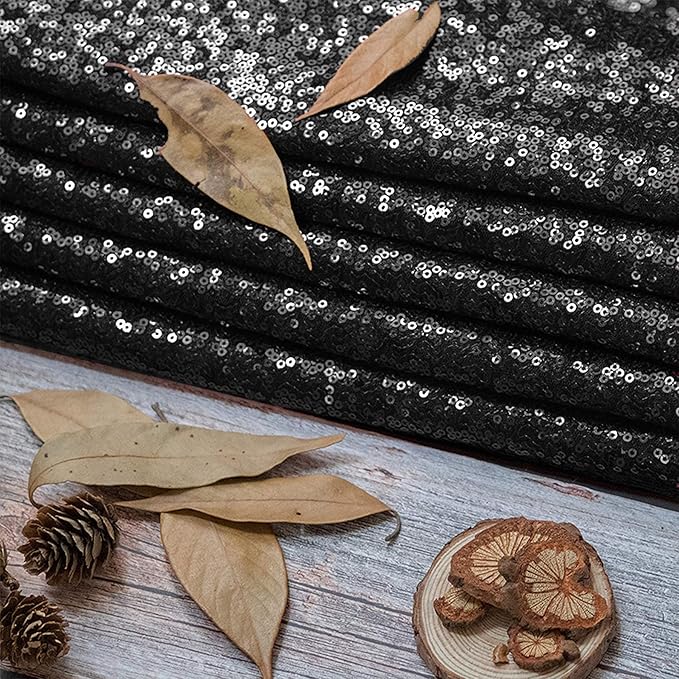 JYFLZQ Black Sequin Tablecloth - Image 5