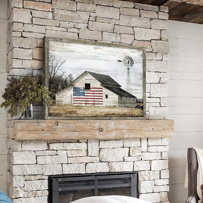 Rustic Landscape Wooden Picture Artwork - Image 3