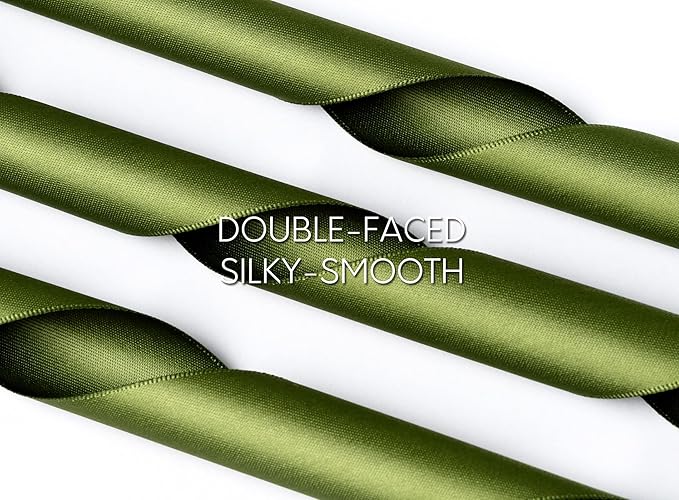 Green Satin Ribbon 1-1/2 Inch x 50 Yards Double-Faced - Image 3