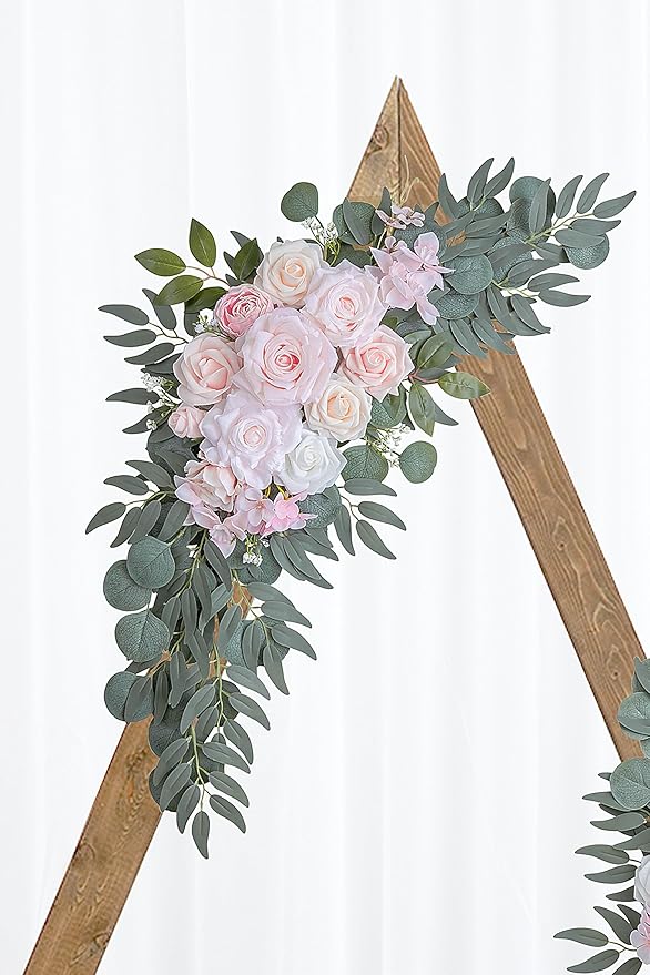 Pink Wedding Arch Flowers Set of 2 - Image 9