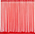 10x10 Red Tulle Backdrop Curtains by WishCare