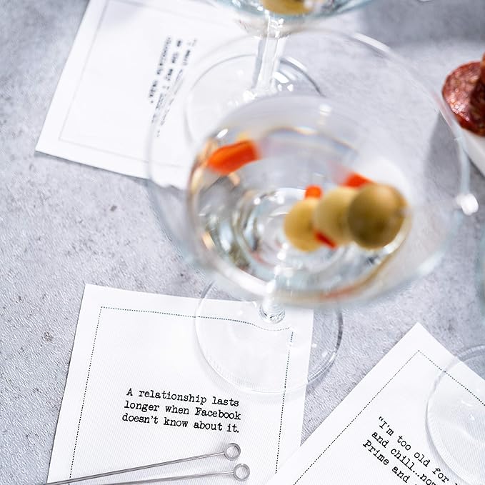 Five Star White Cotton Cocktail Napkins, Beverage & Bar Napkins - Image 8