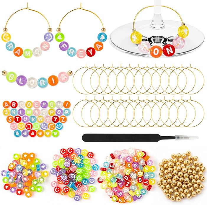DIY Wine Glass Charms by Unknown