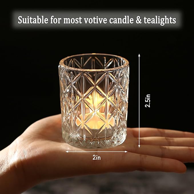 36 Pack Votive Candle Holders for Table Centerpieces, Home Decoration（Clear - Image 4