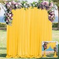 Yellow Backdrop Curtain for Parties Rod Pocket Yellow Curtains Photography by MYSKYHOME