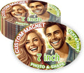 KETABAO – 7" Customized Oval Magnetic Photo Pictures Magnet by KETABAOMotorcycleParts