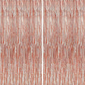 Crosize 8 Pack 3.3 x 9.9 ft Rose Gold Foil Fringe Curtains Party Decorations by Crosize