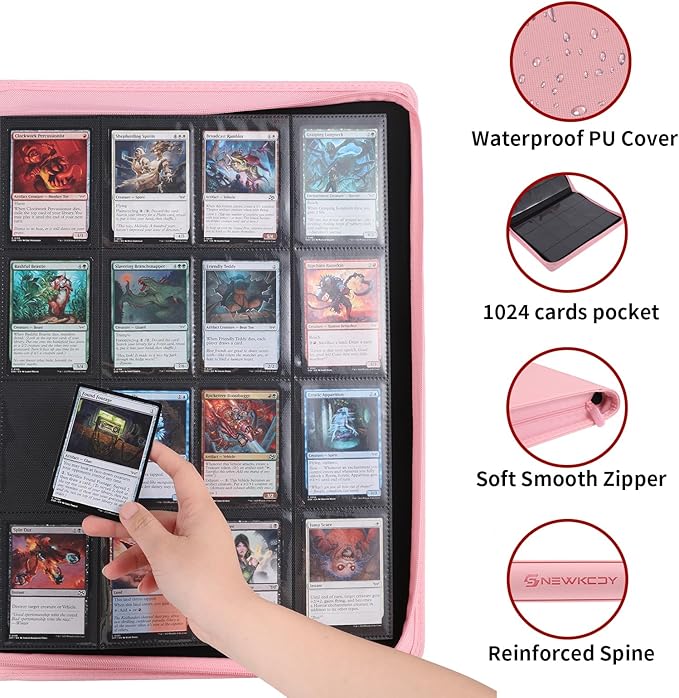 Snekdy premium 1024-pocket trading card binder, 16-pocket cards album, - Image 2