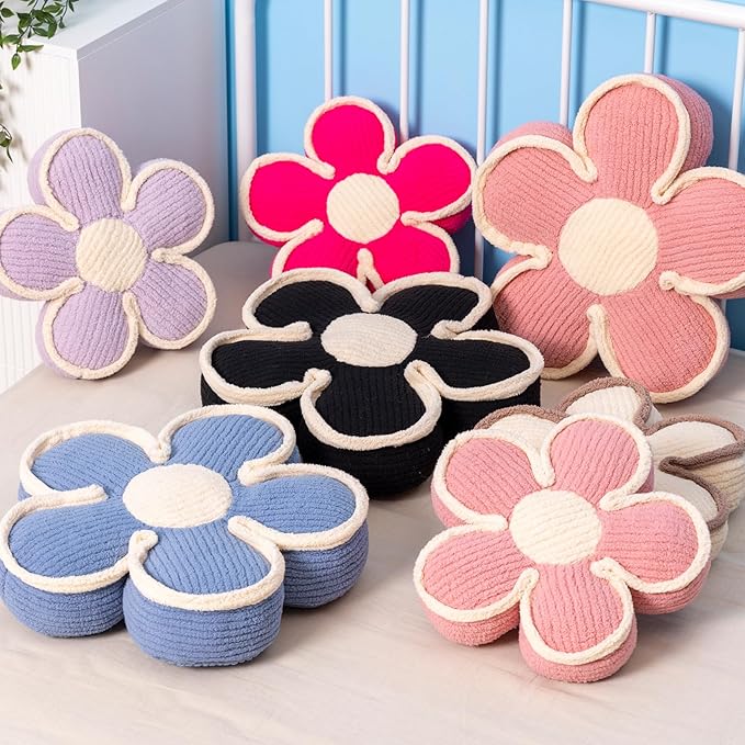 Flower Pillow, Soft Shaped Floor Cushion, Decorative Throw Pillow, Cute Seating - Image 7