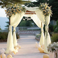 Wedding Arch Draping Fabric Beige Arch Drapes Sheer Backdrop Curtain by Gogoparti