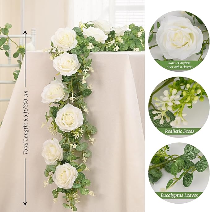 Dolicer 4Pcs 26Ft Artificial Eucalyptus Garlands - Image 4