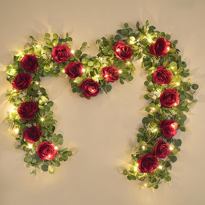 Dolicer 2Pcs 13Ft Artificial Eucalyptus Garlands by DolicerLANDSCAPEQ
