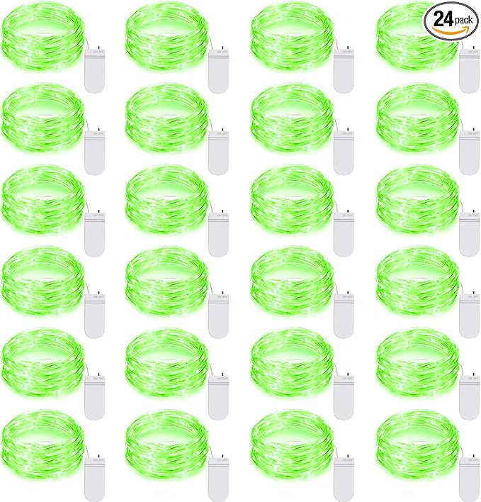 24 Pack LED Fairy Lights Battery Operated 7Ft 20Led Mini String Lights by Ineximun