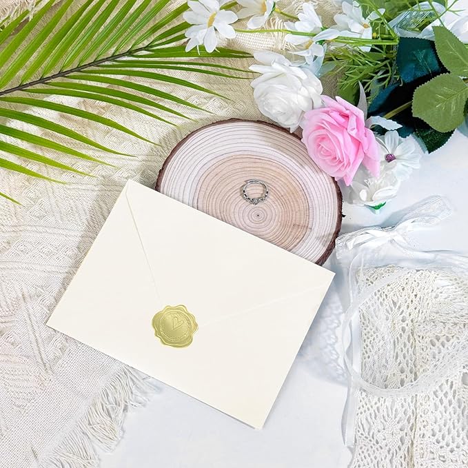 50 PCS Pearl Ivory A7 Envelopes - Image 5