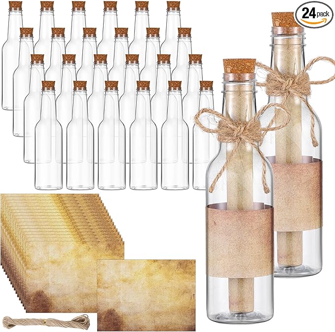 Baderke 24 Pcs 5.6 oz Message Bottles by Baderke