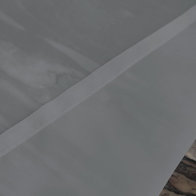 Window Gray Sheer Curtains 84 Inches Long 2 Panels Sheer Curtain Basic Rod - Image 4