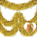 25 Feet Christmas Tinsel Garland, Metallic Twist Wall Hanging Tinsel Backdrop by Mebiornt
