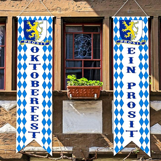 Blulu Oktoberfest Decorations Oktoberfest Banner Sign October Festival Party by Blulu