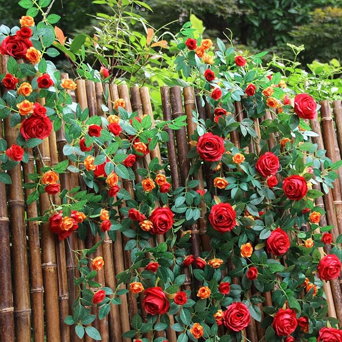 6FT Bendable Flower Garland, Artificial Rose Vine Hanging Floral Garland - Image 7
