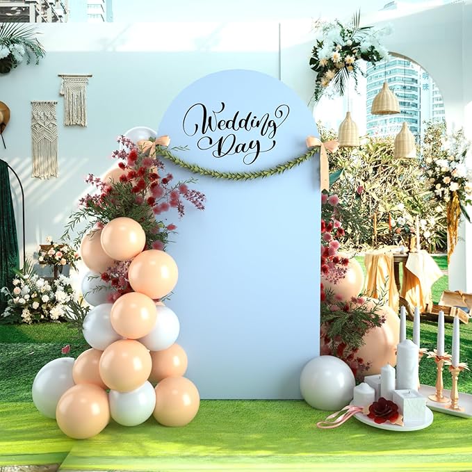 bricia Wedding Arch Backdrop Stand Cover, 7.2FT Double Sided Stretchy Arch - Image 5