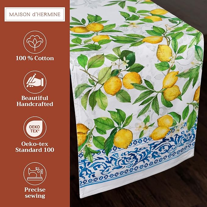 Maison d' Hermine Table Runner 100% Cotton Double Layer Table Runners 72 inches - Image 2