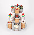 3-Tier Cupcake Stand, Sliver Cardboard Cake Stand Holder, Tiered DIY Cupcake by funnytrendypartysupplies