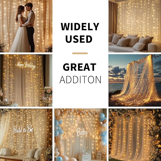 Champagne Tulle Backdrop Curtain - Image 2