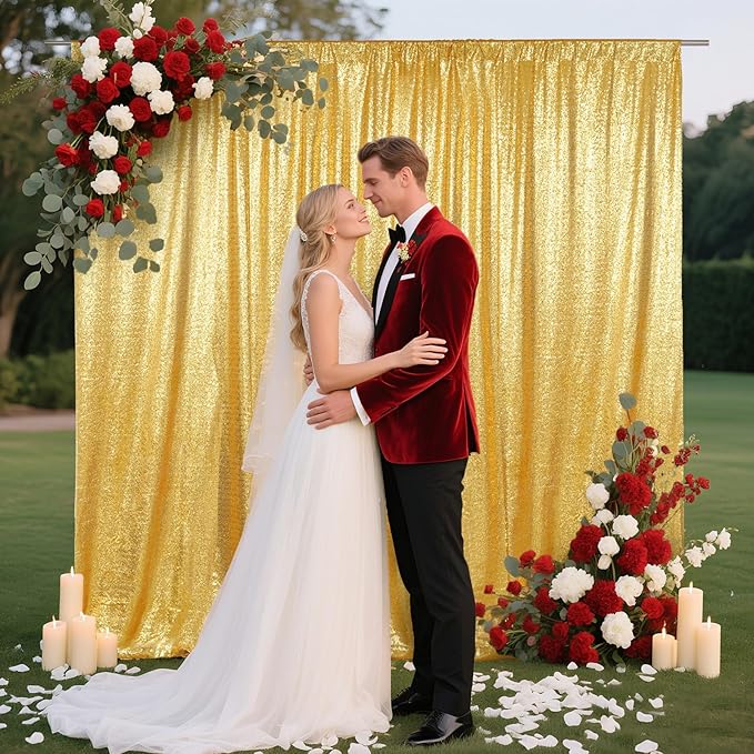 SquarePie Sequin Backdrop Curtain Not See Through Background - Image 2