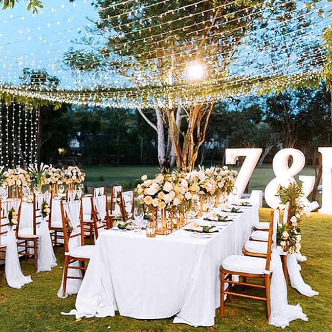 10 Pack Polyester Tablecloths, Stain and Wrinkle Resistant Washable Fabric - Image 6