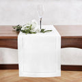 Linen Table Runner 90 inches Long – Medium Weight Hemstitch 100% Pure Linen Off by HomeEkaa