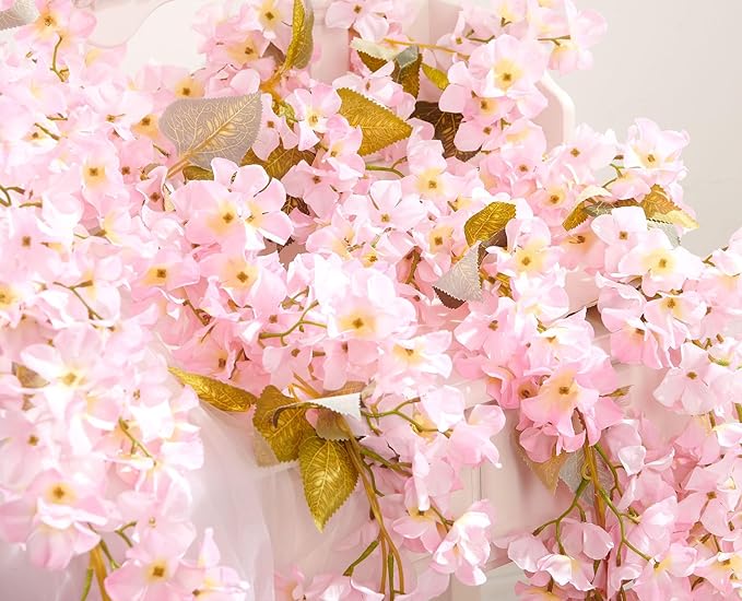 Flower Garland, Artificial Hydrangea Vine Flowers, Hanging Fake Hydrangeas Vine - Image 6