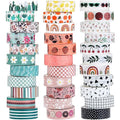 TaoBary 33 Rolls Holiday Plaid Washi Tape, 15 mm Seasonal Washi Tape Set by TaoBary