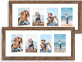 8x20 Picture Frame Set of 2, Rustic Brown Wood Frame by Hongkee