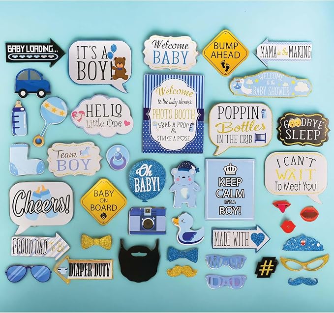 Boy Baby Shower Photo Booth Props - Image 7