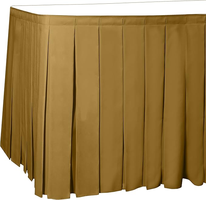 Ultimate Textile Pleat Polyester Fabric Table Skirt by UltimateTextile