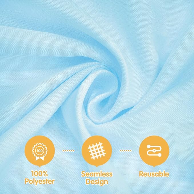 BRILLMAX 6 Pack Light Blue Tablecloths - Image 2