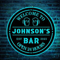 Personalized Bar LED Metal Art Sign Bar Metal Sign Custom Bar Sign Beer Bar by soulglass