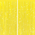 GCB 2Pack Macaron Yellow Metallic Tinsel Foil Fringe Curtains, Door Streamers by GCBPartyDecorations