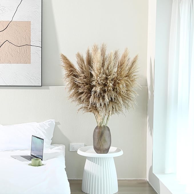 12 Stems 46 inch Tall Pampas Grass Decor - Image 5