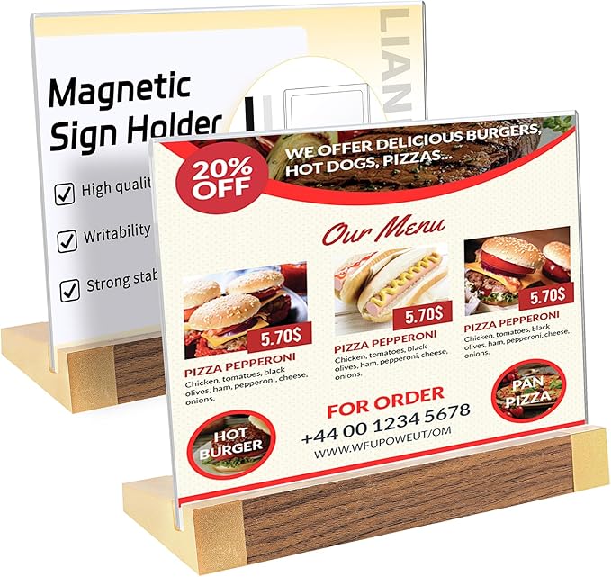 Acrylic Sign Holder 8.5x11 Inch by LIANHELILAI