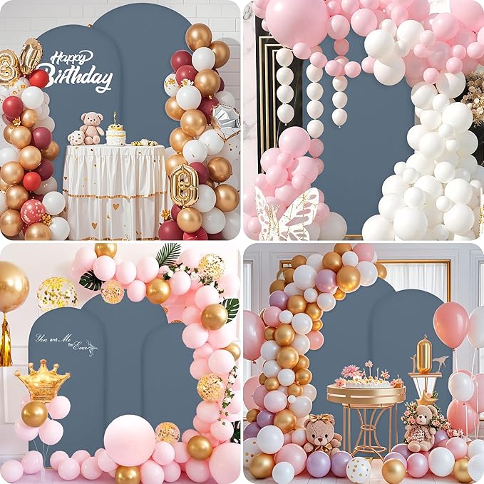 Wedding Arch Covers Arch Backdrop Cover Arch Stand Covers 7.2FT 6.6FT 6FT Set - Image 2