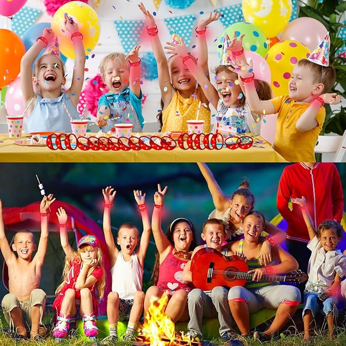 100 Pcs LED Bracelets Sound Activated - Image 5