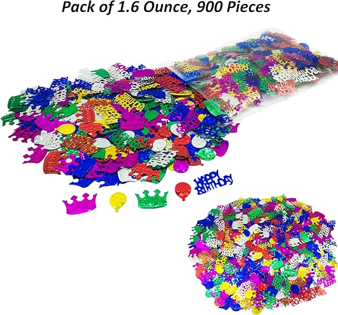 Confetti Happy Birthday Sequins Table Confetti Metallic Foil Sprinkles or DIY - Image 2