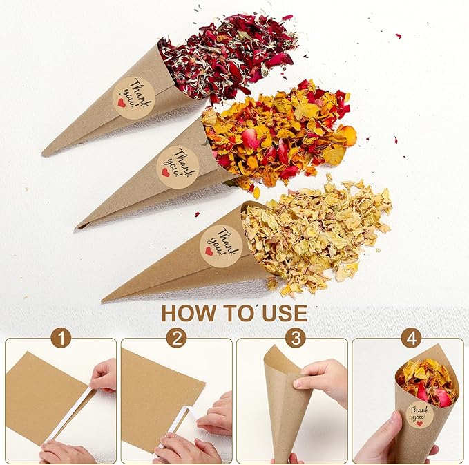 PATIKIL Dried Flower Confetti Cones - Image 3